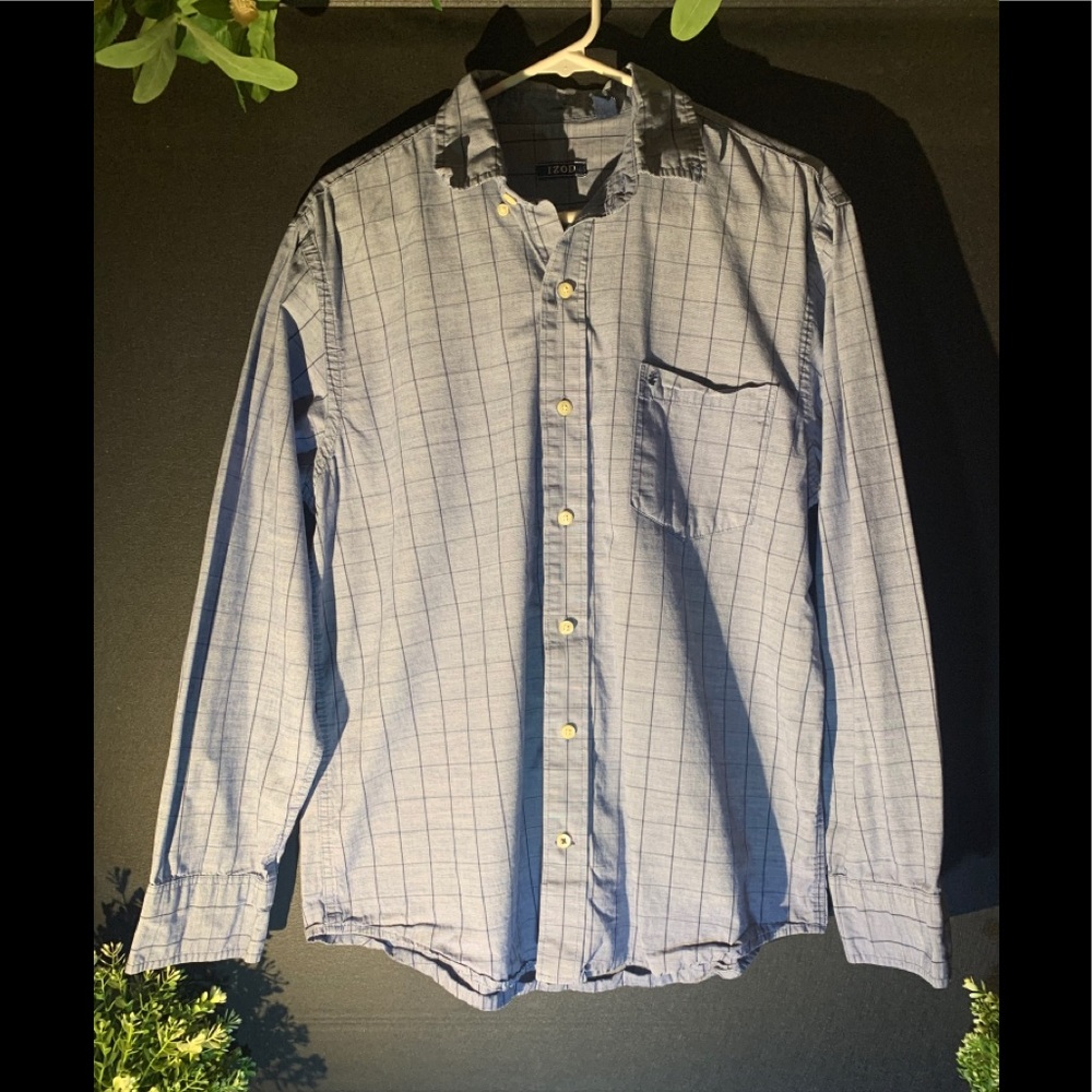 IZOD Plaid Button-Down Long Sleeve Shirt